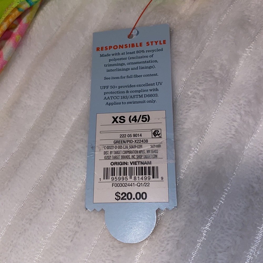 NWT Cat & Jack long sleeve swimsuit - Picture 3 of 6